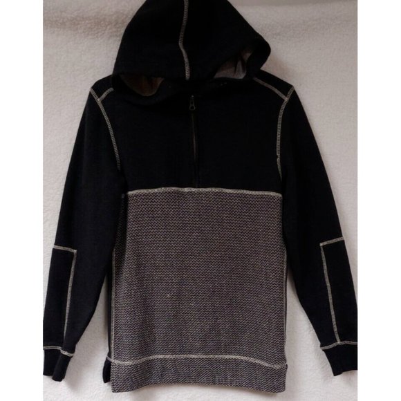 Buckle BKE Mens Small 1/4 Zip Geometric Distressed Pull Over Sweatshirt Hoodie - Picture 1 of 11
